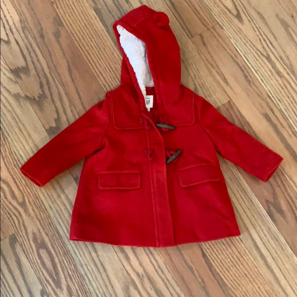Red baby gap coat